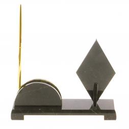 Мини-набор с часами "Ромб" камень змеевик