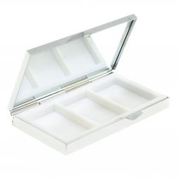 Таблетница на 3 отделения камень лазурит цвет серебро