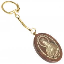 Брелок-оберег с молитвой "Святая Маргарита" камень обсидиан