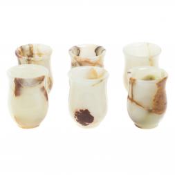 Набор стопок из оникса 60 мл в футляре 6 шт 5,2х7 см (2х3)