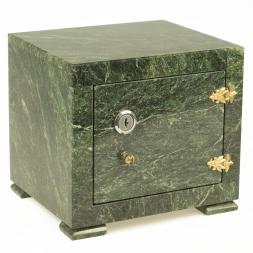 Сейф малый камень змеевик 18,5х16х17 см