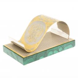 Подставка под телефон "Герб России" из малахита Златоуст