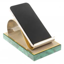 Подставка под телефон "Герб России" из малахита Златоуст