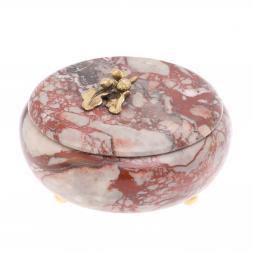 Шкатулка с декором из бронзы "Желуди" камень креноид