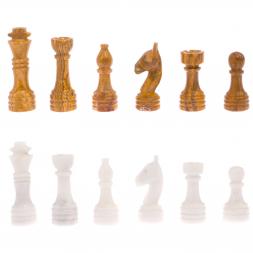 Шахматы из оникса "Европейские" доска 37х37 см