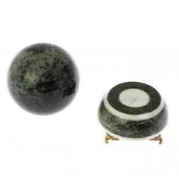 Шар на подставке 10,5 см из змеевика