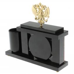 Настольный мини- набор "Герб РФ" из яшмы
