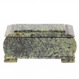 Шкатулка "Купюра" из нефрита 18х10х8,5 см