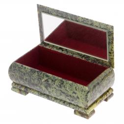 Шкатулка "Купюра" из нефрита 18х10х8,5 см