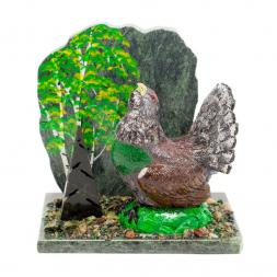 Сувенир "Глухарь в лесу" змеевик