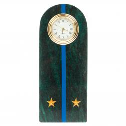 Часы-погон "Лейтенант МЮ" камень змеевик