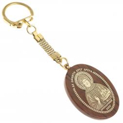 Брелок-оберег с молитвой "Преподобный Олег" камень обсидиан