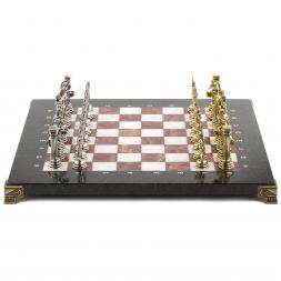 Шахматы "Посейдон" 32х32 см лемезит мрамор