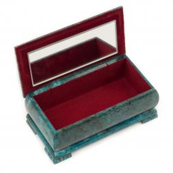 Шкатулка под деньги "Купюра" с иллюстрацией под малахит 18х9х8 см