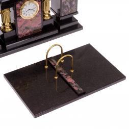 Настольный набор "Георгий Победоносец" камень родонит