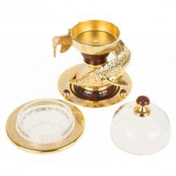 Икорница "Осетр" из яшмы Златоуст