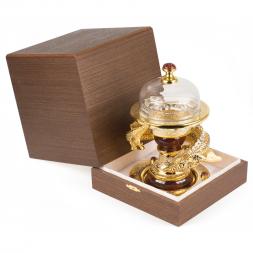 Икорница "Осетр" из яшмы Златоуст