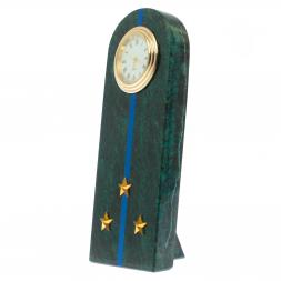 Часы-погон "Старший лейтенант МЮ" камень змеевик