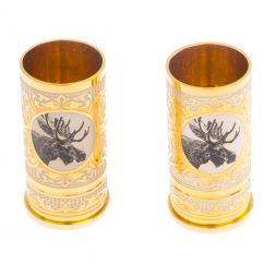 Набор из двух стопок "Лось" 40 мл Златоуст