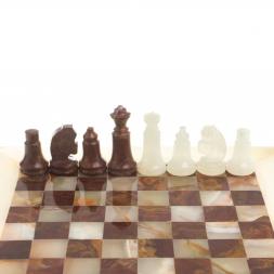 Шахматы "Сувенирные" камень оникс доска 20х20 см