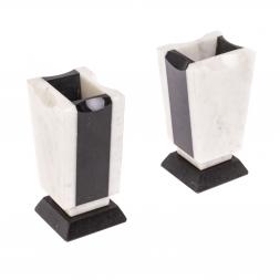 Офисный канцелярский набор "Бюрократ" из белого мрамора