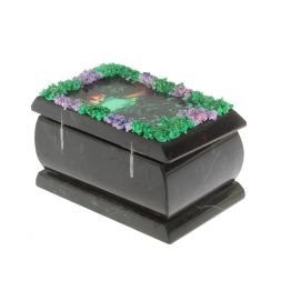 Шкатулка "Хозяйка медной горы" змеевик 10х6,5х6 см