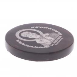 Икона автомобильная "Николай Чудотворец" обсидиан коричневый 47 мм