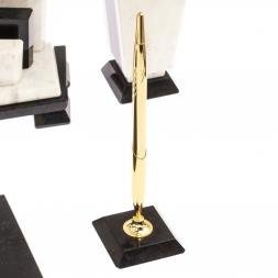 Настольный прибор с гербом РФ "Бюрократ" из мрамора