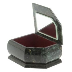 Шкатулка с расписной крышкой "Зима" 11х9х6,5 см