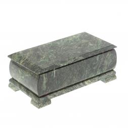 Шкатулка для денег "Купюра" с зеркалом змеевик 19x10x8 см