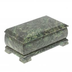 Шкатулка для денег "Купюра" с зеркалом змеевик 19x10x8 см