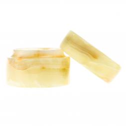 Шкатулка "Пудреница" из оникса 6х6х4,5 см (2,5)