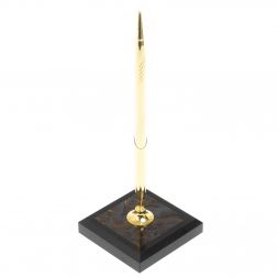 Подставка под ручку из тигрового глаза 7х7х21,5 см