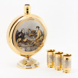 Подарочный набор "Охотник с собакой" камень яшма