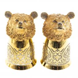 Стопки перевертыши "Медведь" 60 мл 2 шт Златоуст