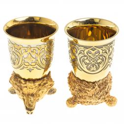 Стопки перевертыши "Медведь" 60 мл 2 шт Златоуст