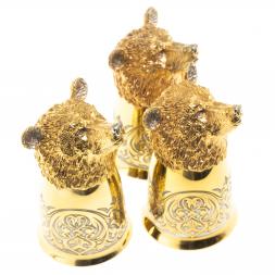 Стопки перевертыши "Медведь" 60 мл 3 шт Златоуст