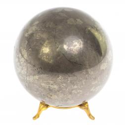 Шар из камня пирит диаметром 9,7 см