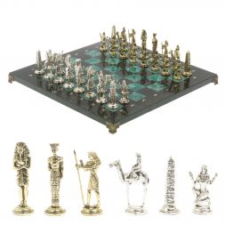 Шахматы сувенирные "Древний Египет" доска 40х40 см шабровский змеевик