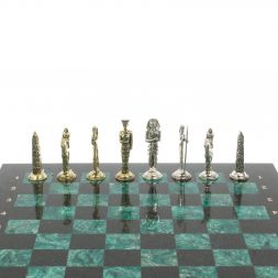 Шахматы сувенирные "Древний Египет" доска 40х40 см шабровский змеевик