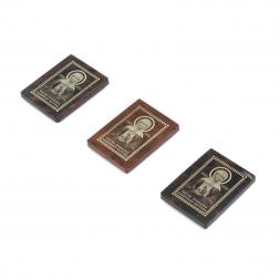 Икона в машину "Св. Матрона Московская" обсидиан 2,5х3,5 см