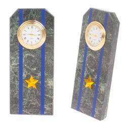 Часы "Погон майор ФСБ, ФСО" камень змеевик