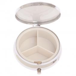 Таблетница на 3 отделения камень лепидолит серебро