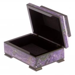 Ларец из чароита "Праздничный" 13х9х7,5 см