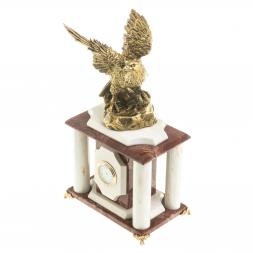 Настольные часы "Орел на скале" лемезит, мрамор