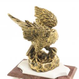 Настольные часы "Орел на скале" лемезит, мрамор