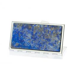 Таблетница на 7 отделений камень афганский лазурит цвет серебро