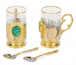 Чайный набор "Малахитовый" в подарочной коробке Златоуст