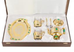 Чайный набор "Малахитовый" в подарочной коробке Златоуст