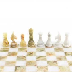 Шахматы "Битва" доска 25х25 см оникс мрамор